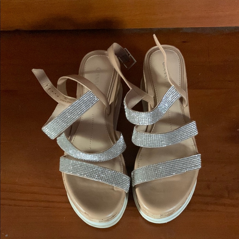 Cushion Walk Silver Strappy Sandals